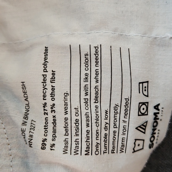 Sonoma Rolled Hem Dark Wash Denim Shorts Women's 16W Jean Casual Summer Stretch - Picture 7 of 8